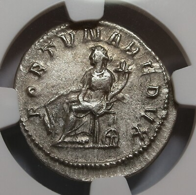 #ad ROMAN Empire NGC Ch VF Gordian III 238 244 Caesar Denarius Antoninianus FORTUNA $119.00