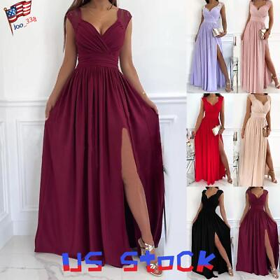 #ad Women Wedding Evening Formal Party Bridesmaid Maxi Dress Prom Cocktail Dress US $25.89