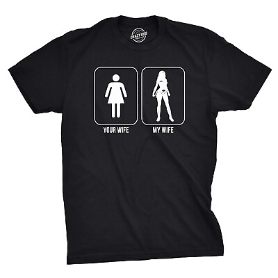 #ad Mens Your Wife My Wife Funny Superhero T shirts Hilarious Novelty Vintage T $9.50