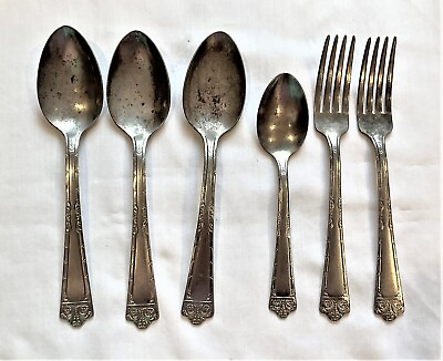 #ad Marked quot;Made in USAquot; Silver Plated Forks and Spoons Pattern Unidentified $7.00