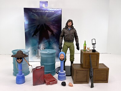 #ad NECA The Thing MacReady Outpost 31 Custom Crates Barrels Gas Cans amp; Stands $84.99