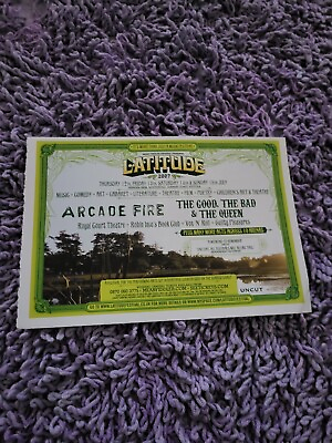 #ad TPGM26 ADVERT 5X8 LATITUDE 2007 : ARCADE FIRE. THE GOOD. THE BAD amp; THE QUEEN GBP 5.99