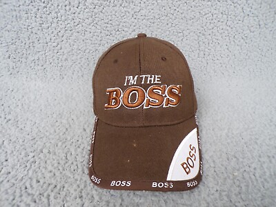 #ad Im The Boss Hat Cap Mens Strapback Brown Adjustable Embroidered $11.99