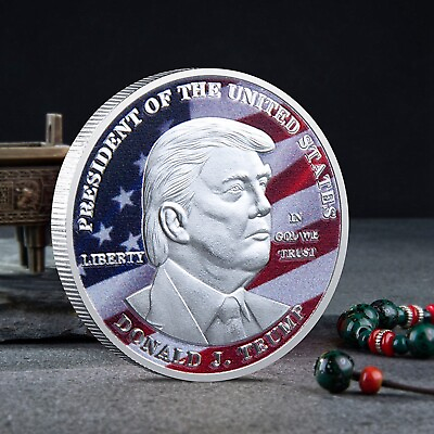 #ad President Donald Trump Inaugural Commemorative Novelty Coin Silver 2024 $1.49