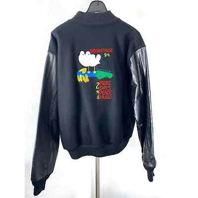 #ad WOODSTOCK 1994 Wool Varsity Jacket 2 More Days Of Peace amp; Music Large Rare New $164.44