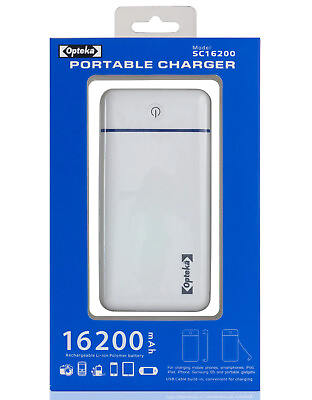#ad Opteka 16200mAh External Battery Portable Dual USB Charger Backup Power Bank $14.99