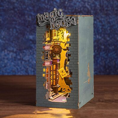#ad 3D Wooden Dollhouse DIY Miniature House Book Nook Miniature Kit Magic House $39.99