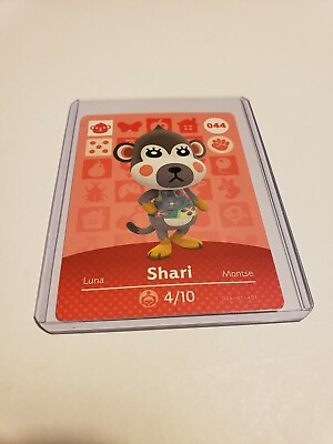 #ad SUPER SALE Shari # 044 Animal Crossing Amiibo Card Series 1 AUTHENTIC NEW $2.40