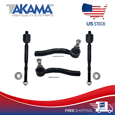 #ad 4pcs Front Inner Outer Tie Rod Ends for 12 19 TOYOTA PRIUS C 06 14 YARIS $53.90