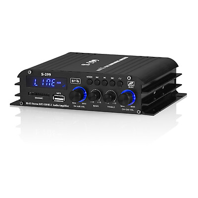 #ad S299 4 Channel Bluetooth Digital Amplifier for Home Car Speaker Audio Power Amp $44.49
