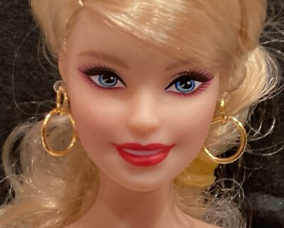 #ad Handmade Barbie Gold Double Hoop Earrings With Plastic Posts $3.99