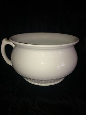 #ad antique white chamber pot made in England Adam’s England Trademark $49.00