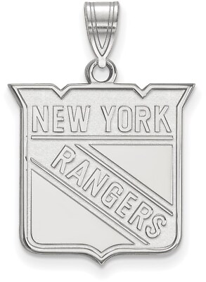 #ad Sterling Silver NHL New York Rangers Large Pendant by LogoArt $77.95