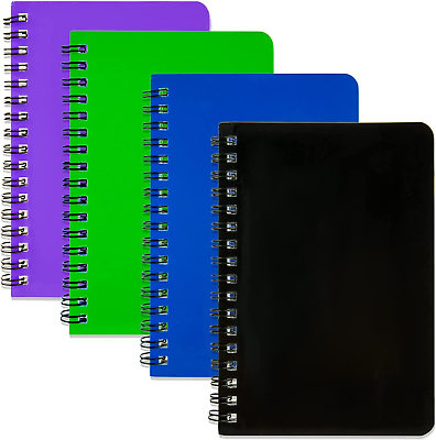 #ad Spiral Notebook 4Pack Pocket Notebook 4.2quot;X 6.1quot; Pocket Notepad Small Notebook $7.99