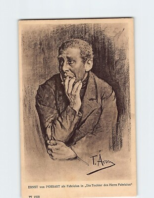 #ad Postcard Ernst von Possart als Fabricius in quot;Die Tochter des Herrn Fabriciusquot; $6.97