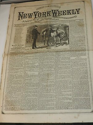 #ad Street and Smith#x27;s NEW YORK WEEKLY Newspaper APRIL131874 No.23 Norine#x27;s Revenge $35.00