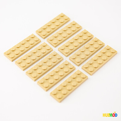 #ad Lot of 10 LEGO Tan Brick Yellow 2x6 3795 Plate Building Bricks Flat Base Parts $1.98