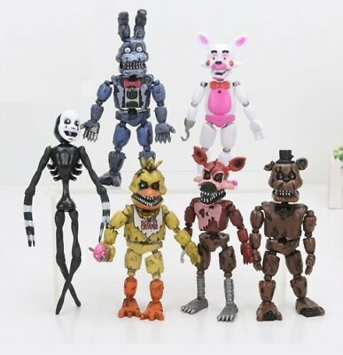 #ad 6in FNAF Five Nights at Freddy#x27;s Children Kids Action Figures Light Toys 6 Pack $22.99