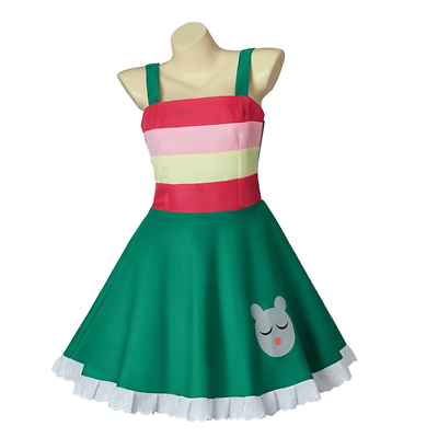 #ad Anime Star Cosplay Princess Costume Evil Green Butterfly Dress for Women Halowee $63.73