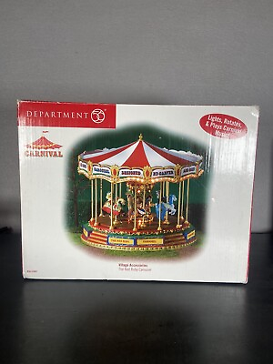 #ad Dept 56 The Red Ruby Carousel Heritage Village Carnival Series #53801 $47.99