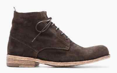 #ad EU 45 US 12 OFFICINE CREATIVE Brown SUEDE leather MEN COMBAT BOOTS Made in Italy $261.25