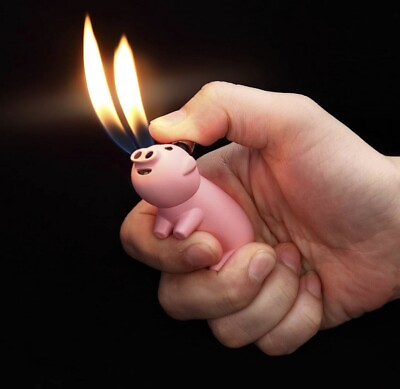 #ad Pig Refillable Dual Lighter $12.99