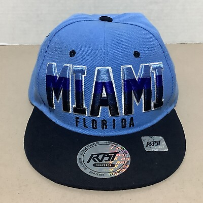 #ad Miami Florida Premium Headwear Ball Cap Hat Embroidered Adjustable Snapback flat $14.95