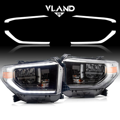 #ad VLAND Full LED For 2014 2021 Toyota Tundra Headlights Front Light Sets w Dynamic $309.99