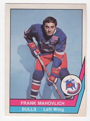 #ad 1977 78 O Pee Chee WHA Hockey Card #61 Frank Mahovlich Birmingham Bulls $3.99
