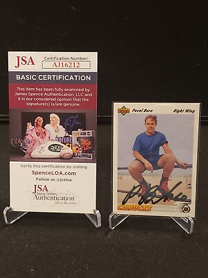 #ad #ad Pavel Bure Signed Upper Deck 1991 92 #54 Rookie Autograph JSA COA ON CARD AUTO $199.99