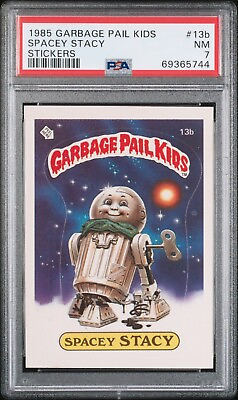 #ad 1985 Topps OS1 Garbage Pail Kids Series 1 SPACEY STACY GLOSSY 13b Card PSA 7 NM $66.45