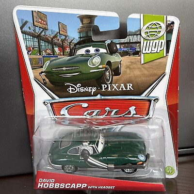 #ad Cars WGP DAVID HOBBSCAPP WITH HEADSET Disney Pixar Mattel World Grand Prix New $12.00