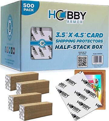#ad Hobby Armor Trading Card Shipping Protectors 3.5quot; x 4.5quot; 500 Unit Half Stack Box $59.99