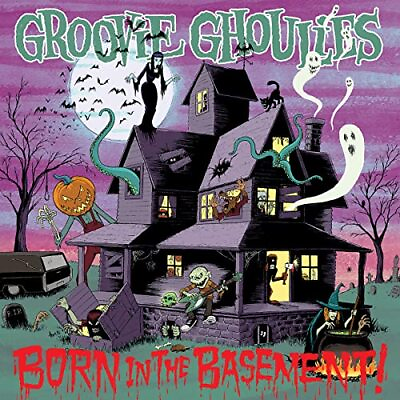 #ad GROOVIE GHOULIES BORN IN THE BASEMENT NEON VIOLET WHITE GALAXY VINYL J72z GBP 22.23