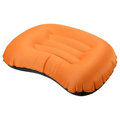 #ad Inflatable Pillow Large 17 x 13quot; Camping Travel Pillow Orange $14.86