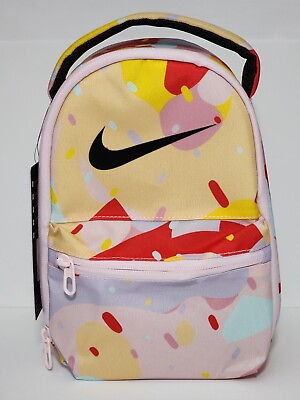 #ad Nike Insulated Lunch Bag Lunch Box w Exterior Pocket Pink Yellow Brand New NWT $26.00