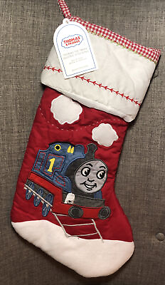#ad Pottery Barn Kids Holiday Thomas The Train Quilted Red Christmas Stocking $10.00