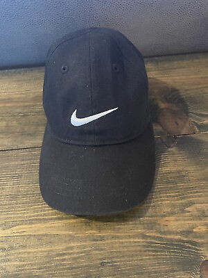 #ad Nike Boys Hat Cap Adjustable Black Nike Swoosh Logo Just Do It Boys Child 4 7 $9.99
