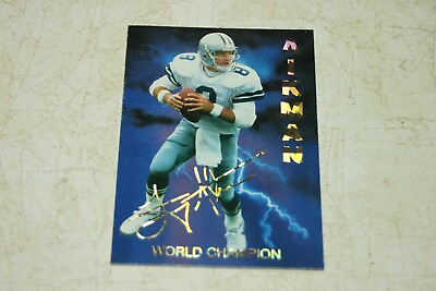 #ad TROY AIKMAN Gold Foil Promo card World Champion Sports Edition Issued Card RARE $7.99