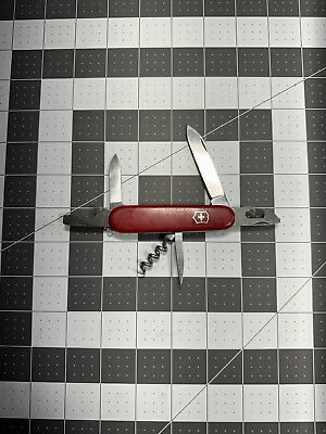 #ad Victorinox Vintage Spartan Swiss Army Pocket Knife 91MM Red Name 6084 $17.00