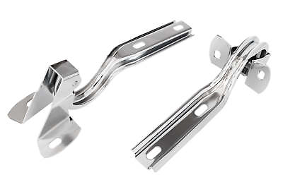#ad 1979 1993 Mustang Stainless Steel Chrome Engine Hood Hinges Pair Factory 2nd $53.95