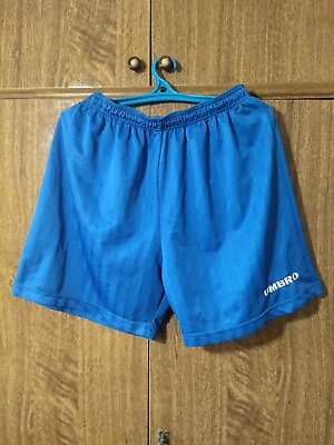 #ad Umbro Vintage Football Shorts 90s Sport Soccer 1990s Blue Retro Men Size 38 $25.00