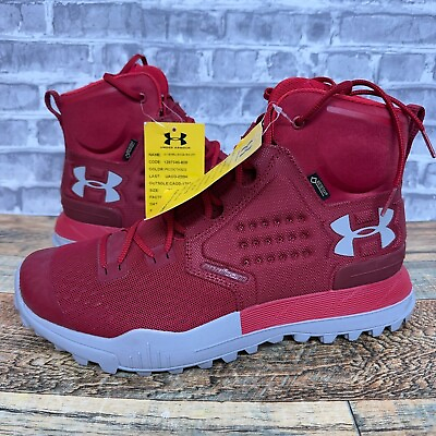 #ad Under Armour Red Mid Gore Tex Shoes Hiking Boots Sample Mens Size 9 New 2018 $152.99