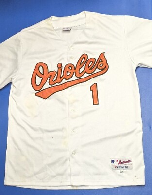 #ad Used amp; Abused Baltimore Orioles Brian Roberts #1 White Jersey Majestic 48 $79.99