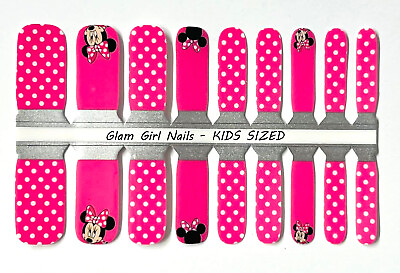 #ad Minnie Mouse Disney KIDS SIZED Nail polish strips Nail Wraps Nail Stickers $4.99