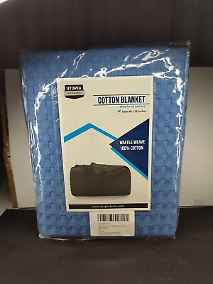 #ad Cotton Waffle Blanket 300 GSM Soft Lightweight Blanket Utopia Bedding $25.99