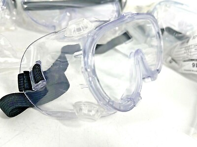 #ad Lot of 25 NEW Clear Protective SAFETY Goggles Clear Plastic Chemical Safety $45.00