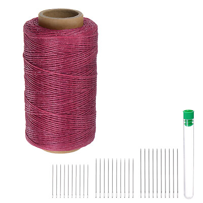 #ad Upholstery Sewing Thread 260m Polyester with 30pcs Needles Red Violet $13.83