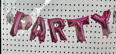 #ad Party Balloon Banner Sign Home Decor Foil Balloon Party No Helium Mylar 3 Pack $4.00