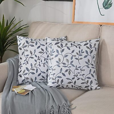 #ad 2 Pack Classical Embroidery Leaf Pattern Square Throw Cushion Cover 18x18inch $20.90